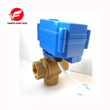 CWX-15N Brass DN20 Male-female-female BSP T-type DC12V CR05 3 way Electric Ball Valve